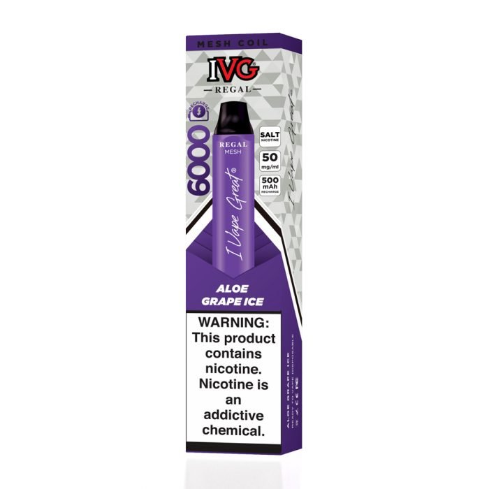 ALOE GRAPE ICE 20MG 50MG IVG REGAL DISPOSABLE 1 Vape Craze ALOE GRAPE ICE 20MG 50MG IVG REGAL DISPOSABLE
