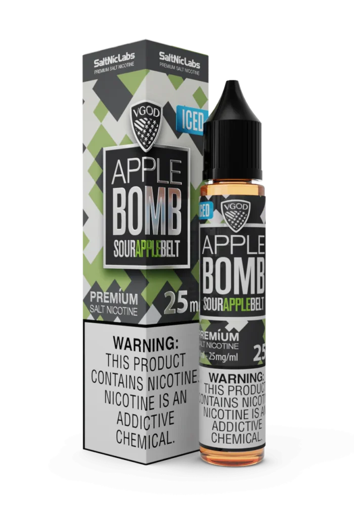 APPLE BOMB 30ML VGOD ICED SALT NIC 1 Vape Craze APPLE BOMB 30ML VGOD ICED SALT NIC 1