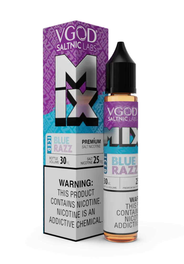 BLUE RAZZ ICE 30ML VGOD MIX SALT NIC 1 Vape Craze BLUE RAZZ ICE 30ML VGOD MIX SALT NIC 1