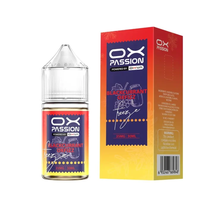Blackcurrant Oxfizz 30ml Ox Passion Powered by Oxva (35 55mg) 1 Vape Craze Blackcurrant Oxfizz 30ml Ox Passion Powered by Oxva 35 55mg