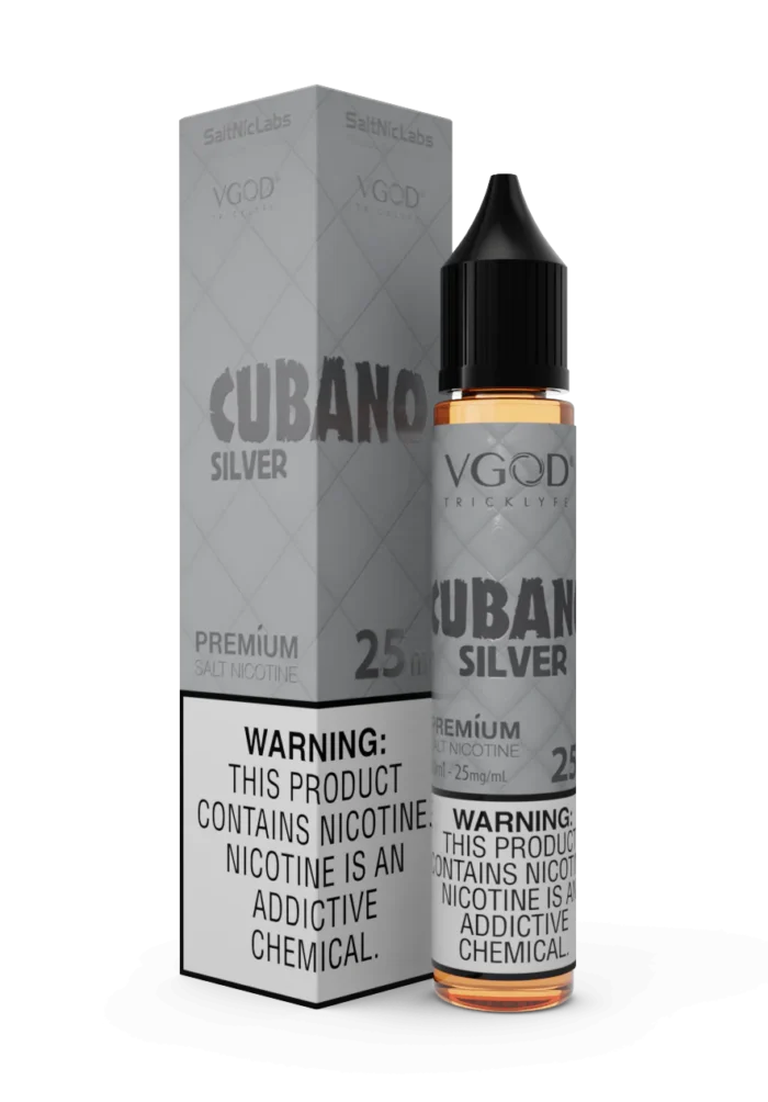 CUBANO SILVER 30ML VGOD NON ICED SALT NIC 1 Vape Craze CUBANO SILVER 30ML VGOD NON ICED SALT NIC 1