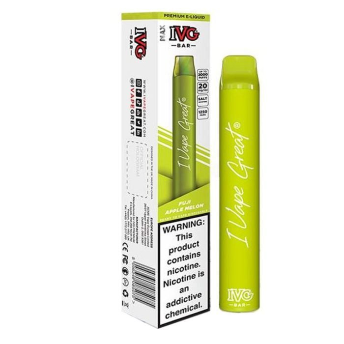 FUJI APPLE MELON 30MG 50MG IVG MAX BAR DISPOSABLE 1 Vape Craze FUJI APPLE MELON 30MG 50MG IVG MAX BAR DISPOSABLE1