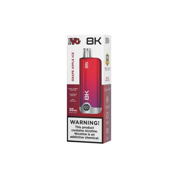 GRAPE APPLE ICE IVG 8K DISPOSABLE 1 Vape Craze GRAPE APPLE ICE IVG 8K DISPOSABLE 1