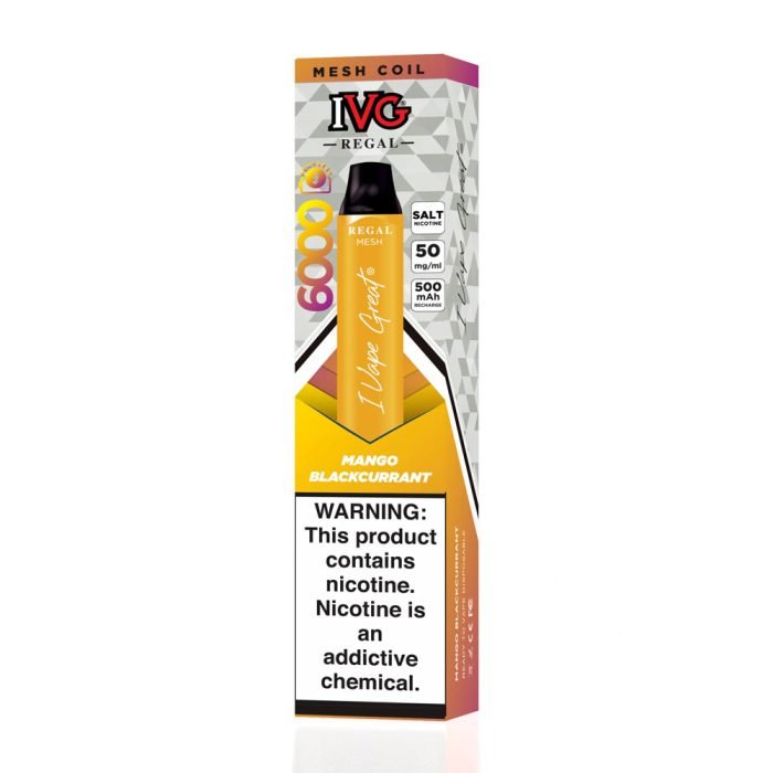 MANGO BLACKCURRANT 20MG 50MG IVG REGAL 6000 PUFF DISPOSABLE 1 Vape Craze MANGO BLACKCURRANT 20MG 50MG IVG REGAL 6000 PUFF DISPOSABLE1