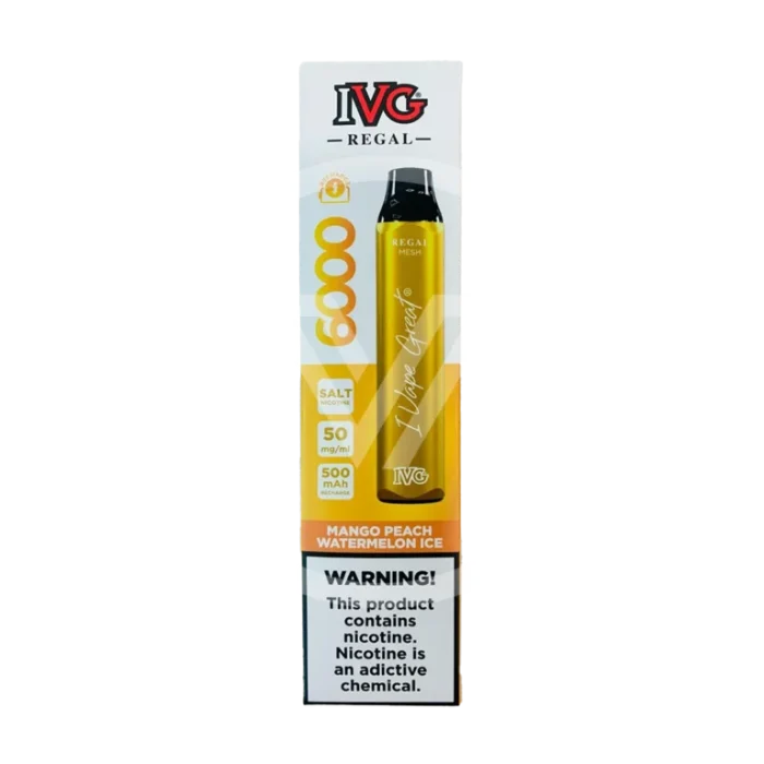 MANGO PEACH WATERMELON ICE 20MG 50MG IVG REGAL 6000 PUFF DISPOSABLE1