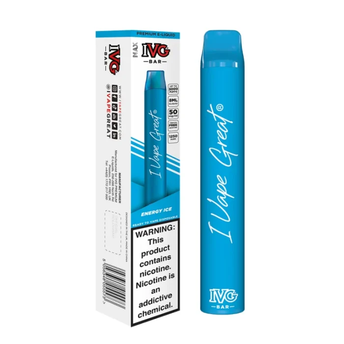 MAX ENERGY 30MG 50MG IVG MAX BAR DISPOSABLE 1 Vape Craze MAX ENERGY 30MG 50MG IVG MAX BAR DISPOSABLE1