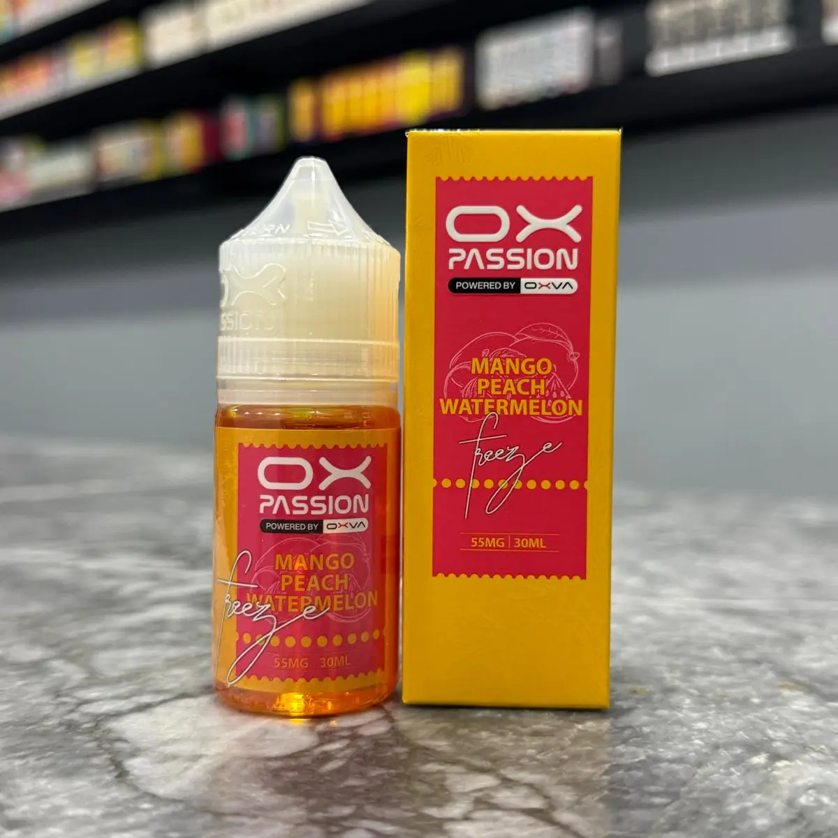 Mango peach watermelon 30ml Ox Passion Powered by Oxva (35 55mg) Mango Peach Watermelon 30ml Ox Passion Powered by Oxva (35 55mg) - Image 1