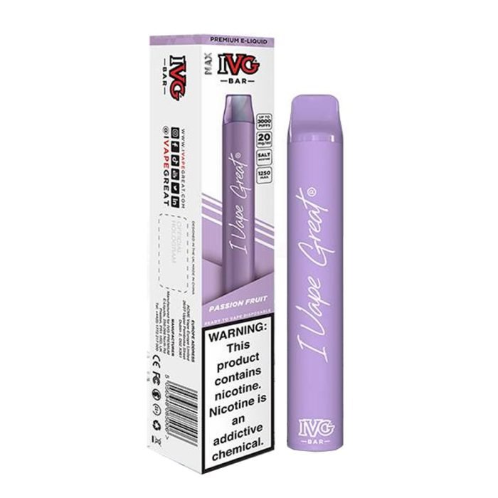 PASSION FRUIT 30MG 50MG IVG MAX BAR DISPOSABLE 1 Vape Craze PASSION FRUIT 30MG 50MG IVG MAX BAR DISPOSABLE1