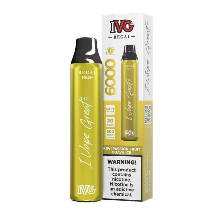 PASSION FRUIT GUAVA KIWI 20MG 50MG IVG REGAL 6000 PUFF DISPOSABLE 1 Vape Craze PASSION FRUIT GUAVA KIWI 20MG 50MG IVG REGAL 6000 PUFF DISPOSABLE1