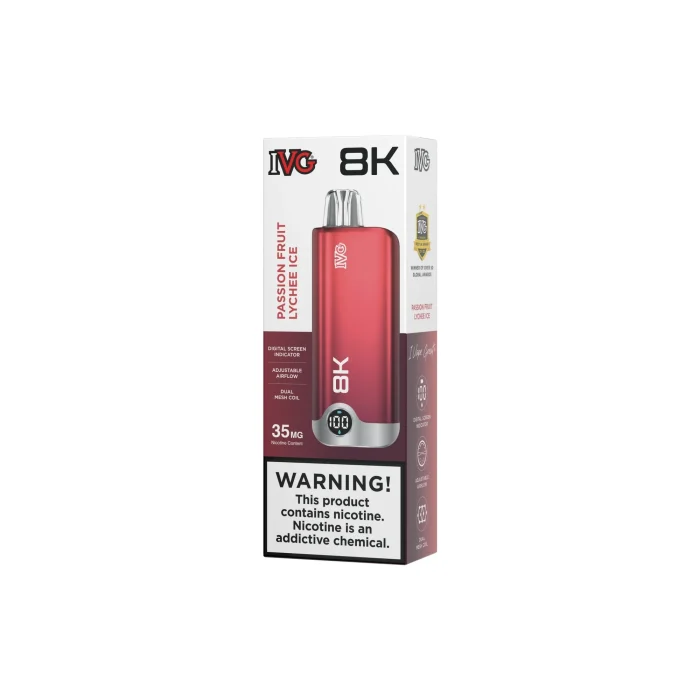 PASSION FRUIT LYCHEE ICE IVG 8K DISPOSABLE 1