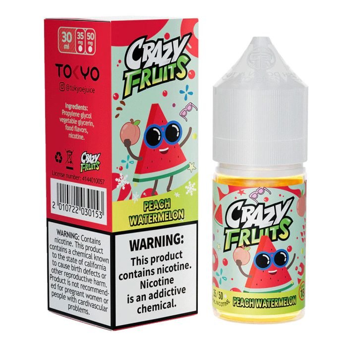 Tokyo Crazy Fruits Peach Watermelon 30ml 1 Vape Craze PEACH WATERMELON 30ML TOKYO CRAZY FRUITS
