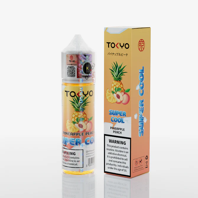 PINEAPPLE PEACH ICE 60ML TOKYO SUPER COOL Tokyo Super Cool Pineapple Peach Ice 60ml - Image 1