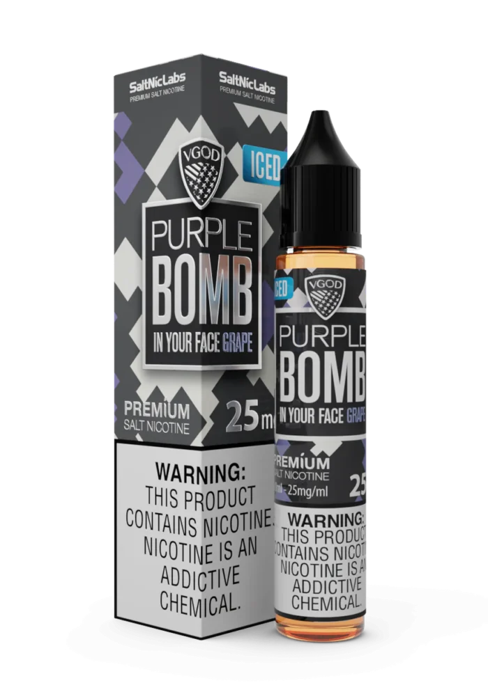 PURPLE BOMB 30ML VGOD ICED SALT NIC 1 Vape Craze PURPLE BOMB 30ML VGOD ICED SALT NIC 1