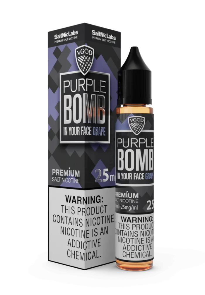 PURPLE BOMB 30ML VGOD NON ICED SALT NIC 1 Vape Craze PURPLE BOMB 30ML VGOD NON ICED SALT NIC 1