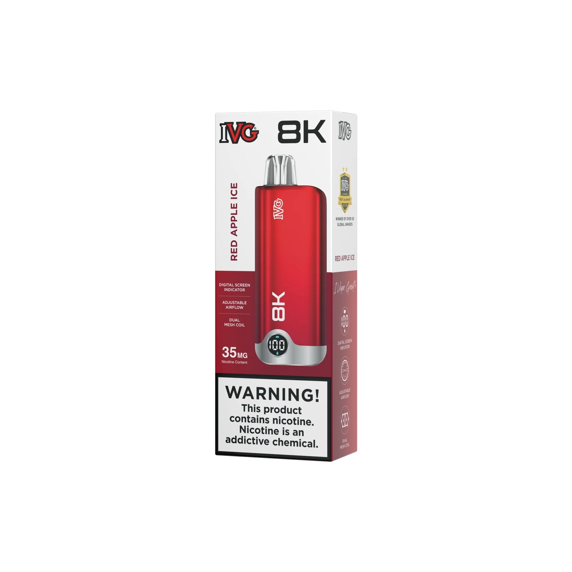 RED APPLE ICE IVG 8K DISPOSABLE (1) RED APPLE ICE IVG 8K DISPOSABLE - Image 1