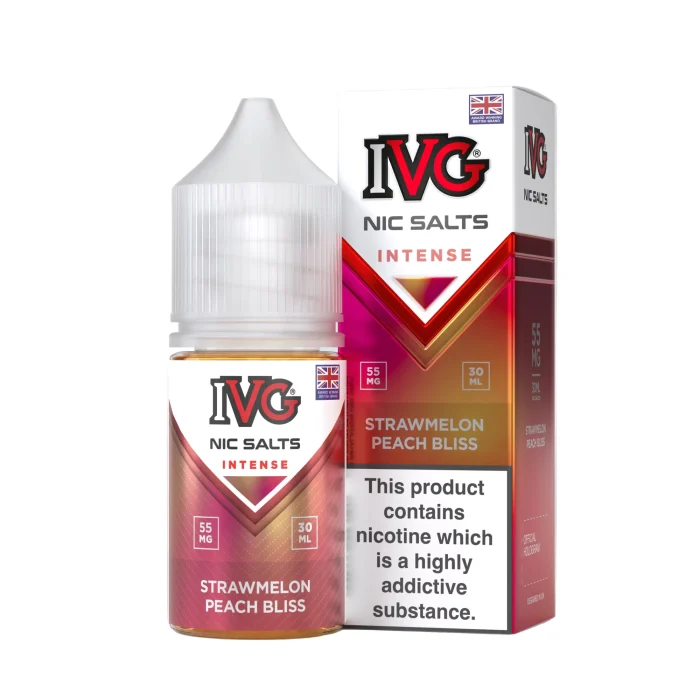 Strawmelon Peach Bliss 55Mg IVG SERIES 30ML 1 Vape Craze Strawmelon Peach Bliss 55Mg IVG SERIES 30ML 1