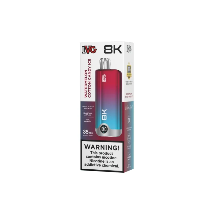 WATERMELON COTTON CANDY ICE IVG 8K DISPOSABLE 1 Vape Craze WATERMELON COTTON CANDY ICE IVG 8K DISPOSABLE 1