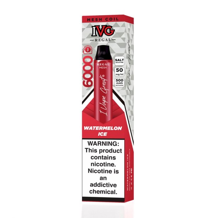 WATERMELON ICE 20MG 50MG IVG REGAL 6000 PUFF DISPOSABLE1