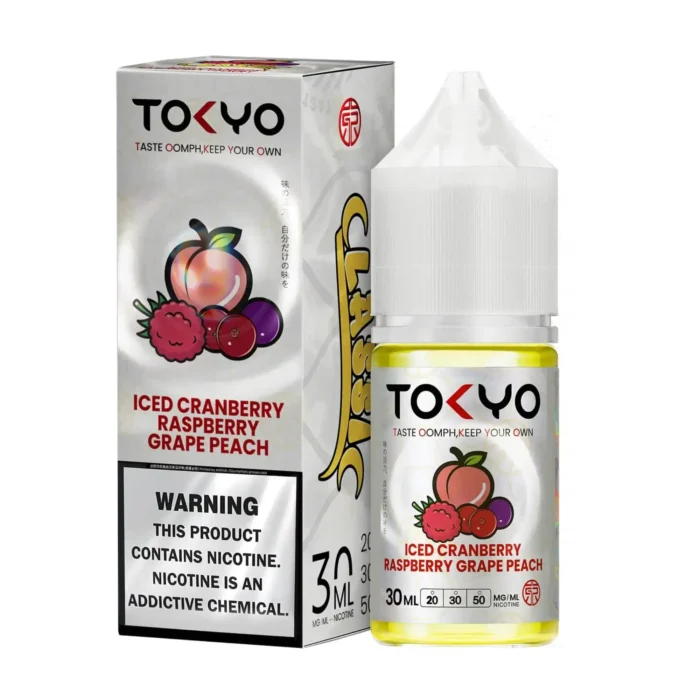 Tokyo Iced Cranberry Raspberry Grape Peach 30ml - Classic Series 1 Vape Craze Tokyo Iced Cranberry Raspberry Grape Peach 30ml Classic Series 1