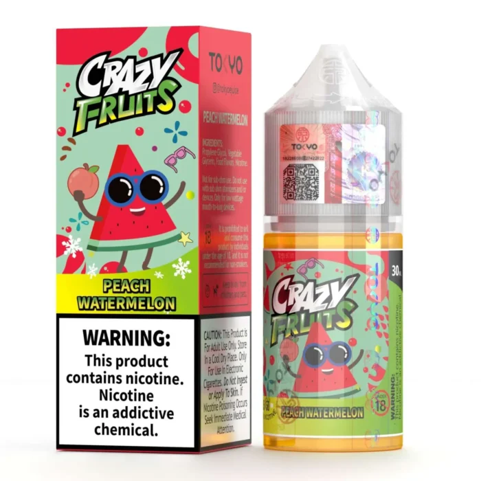 Tokyo Crazy Fruits Peach Watermelon 30ml 1 Vape Craze Tokyo Peach Watermelon 30ML Crazy Fruits Series 1