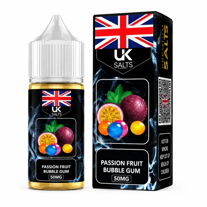 UK Salts Passion Fruit Bubble Gum-30ml 1 Vape Craze UK Salts Passion Fruit Bubble Gum 30ml