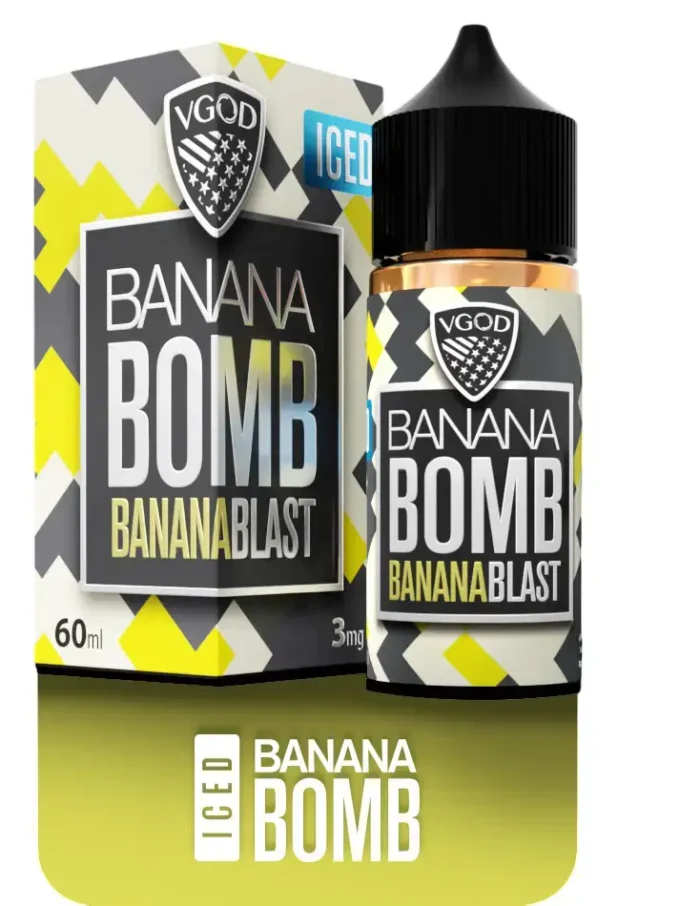 VGOD Iced Banana Bomb 60ml 1 Vape Craze VGOD Iced Banana Bomb Freebase 60ml 1