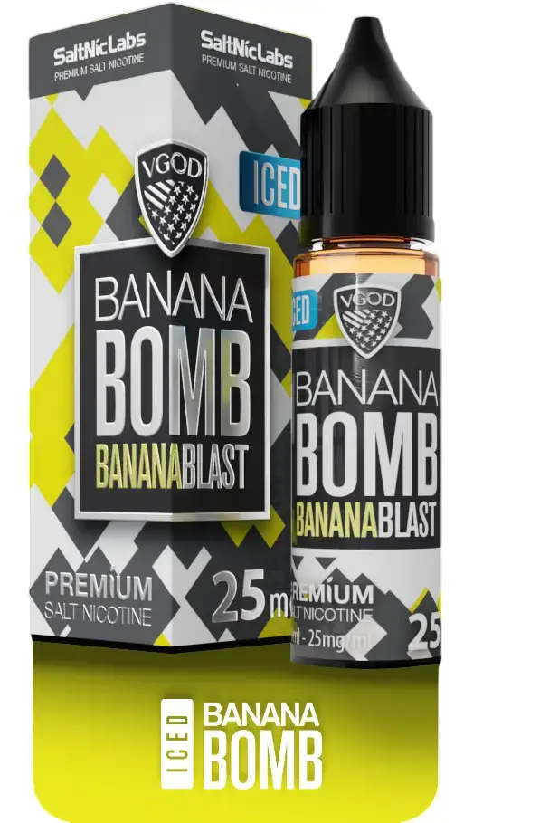 VGOD Iced Banana Bomb 30ml 1 Vape Craze VGOD Iced Banana Bomb SaltNic 30ml 1
